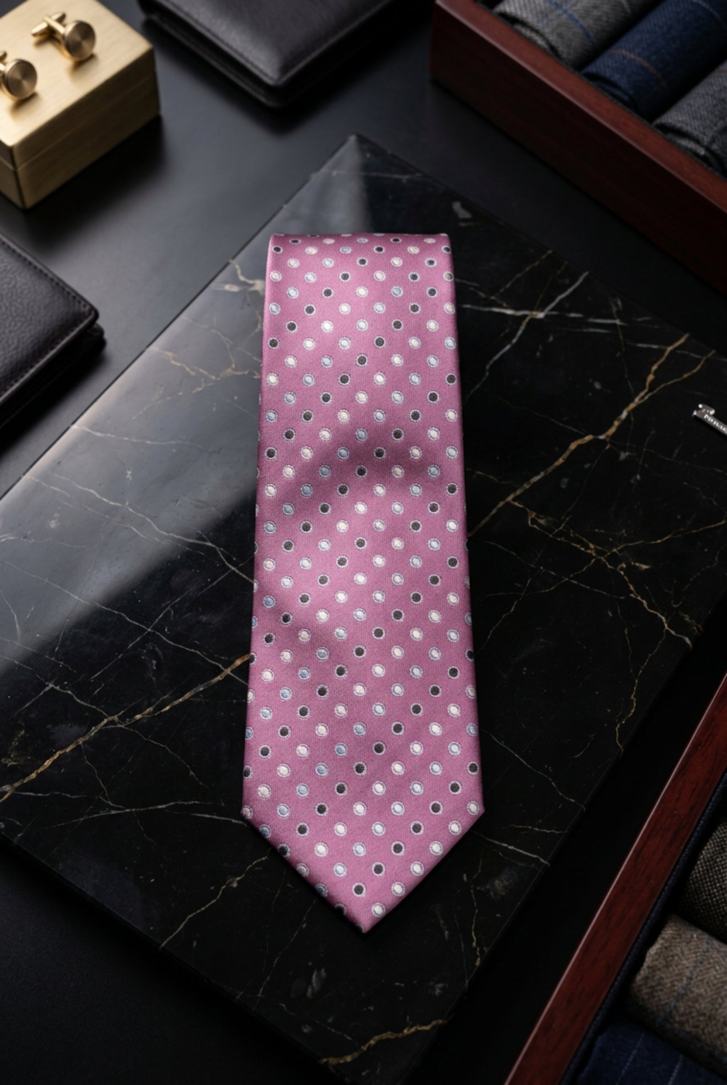 Pink Polka Tie