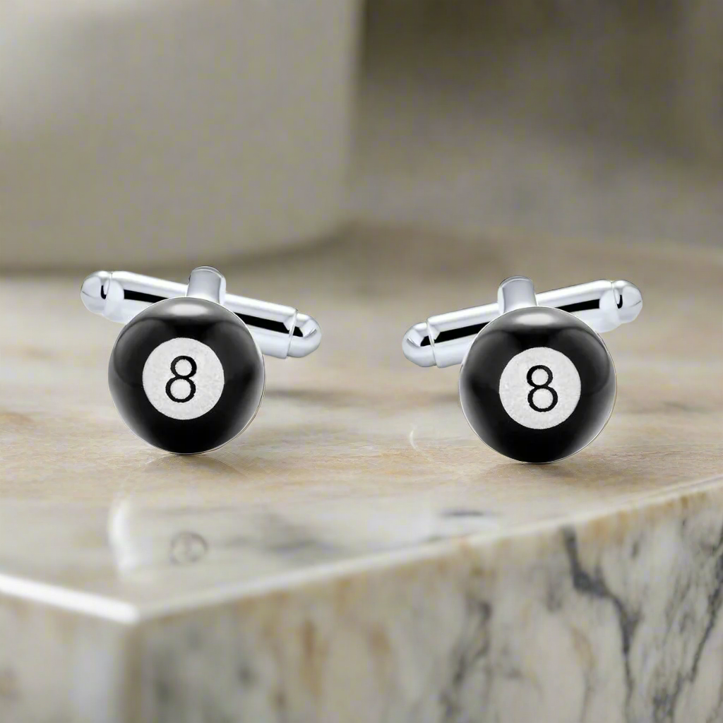 8 ball cufflinks