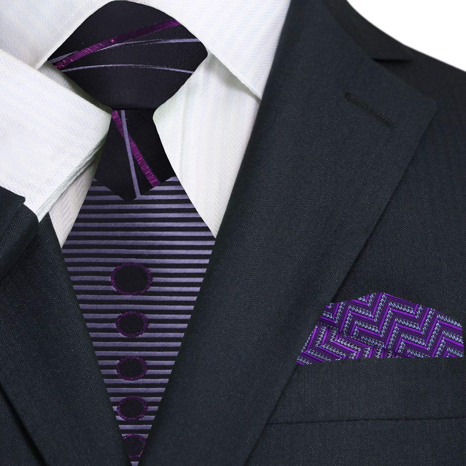 Black, Grey Tie and Accenting Square