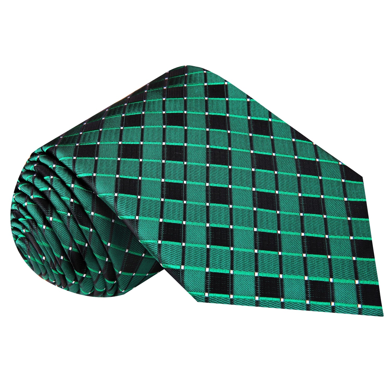 Green Geometric Necktie 