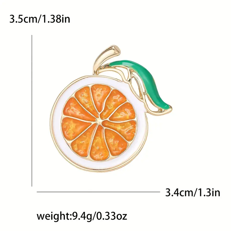 Citrus Slice Lapel Pin – Orange or Lemon Fruit Suit Pin