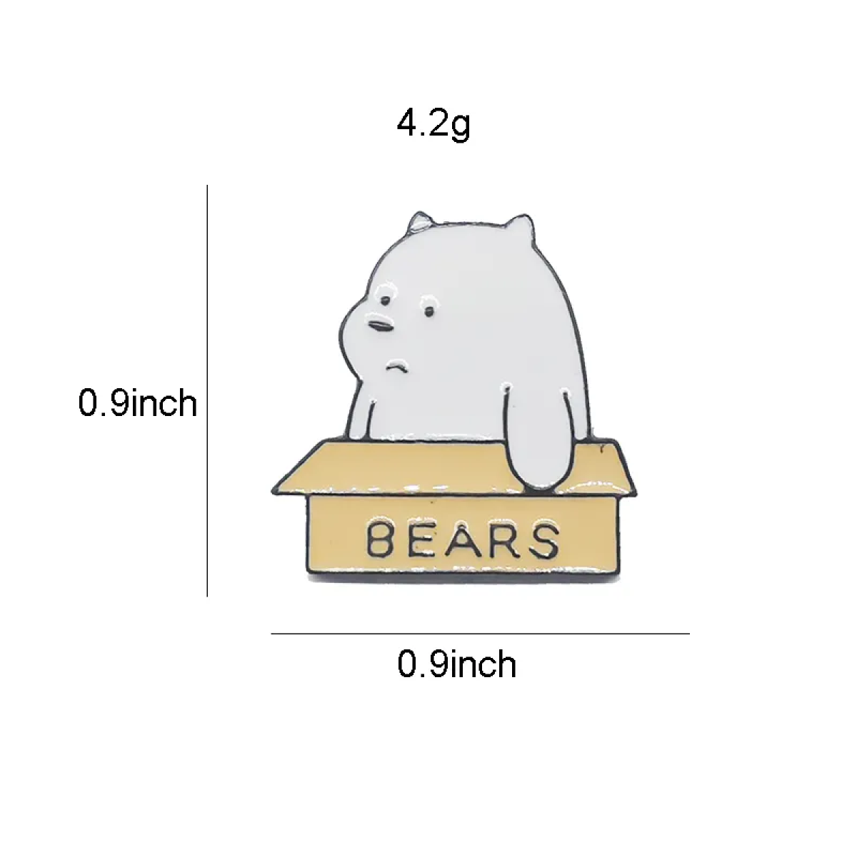 Bear In A Box Lapel Pin