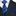 black, blue floral tie and pocket square||Blue, Black