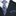 A Black, Ice Blue, White Paisley Pattern Necktie, With Matching Pocket Square
