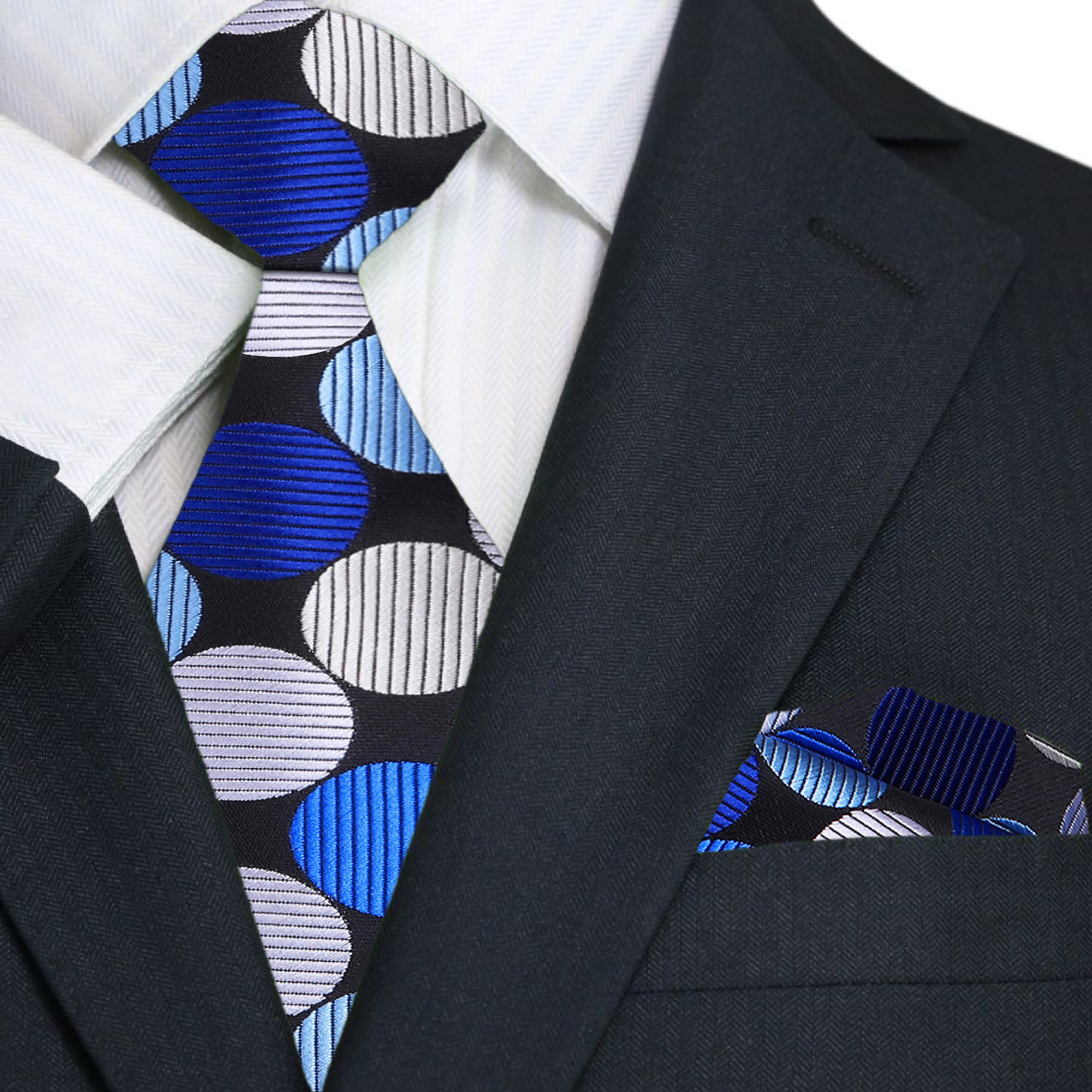 Blue polka dot on sale tie and pocket square