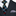 Main: Black Divine Geometric Tie and Solid Grey Pocket Square