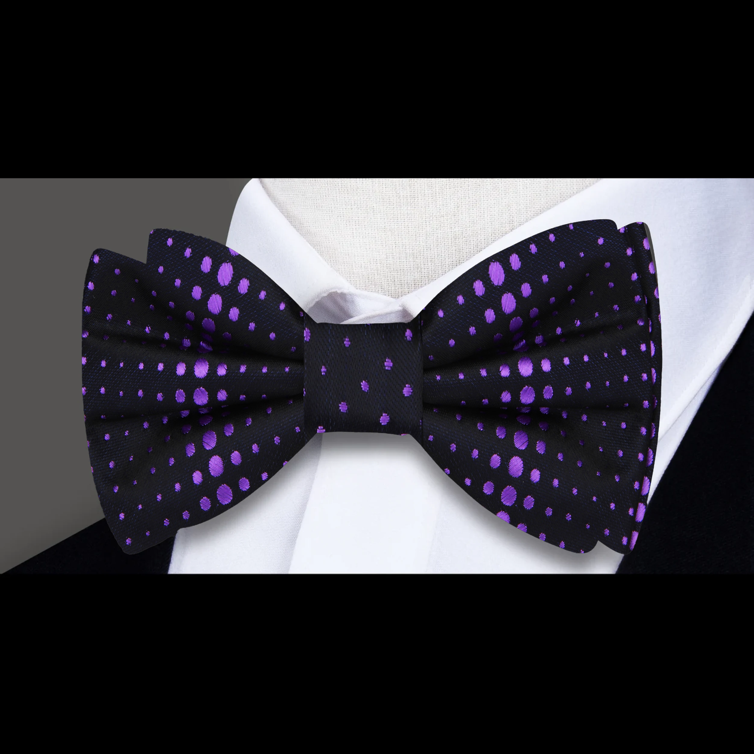 Purple Dots Bow Tie