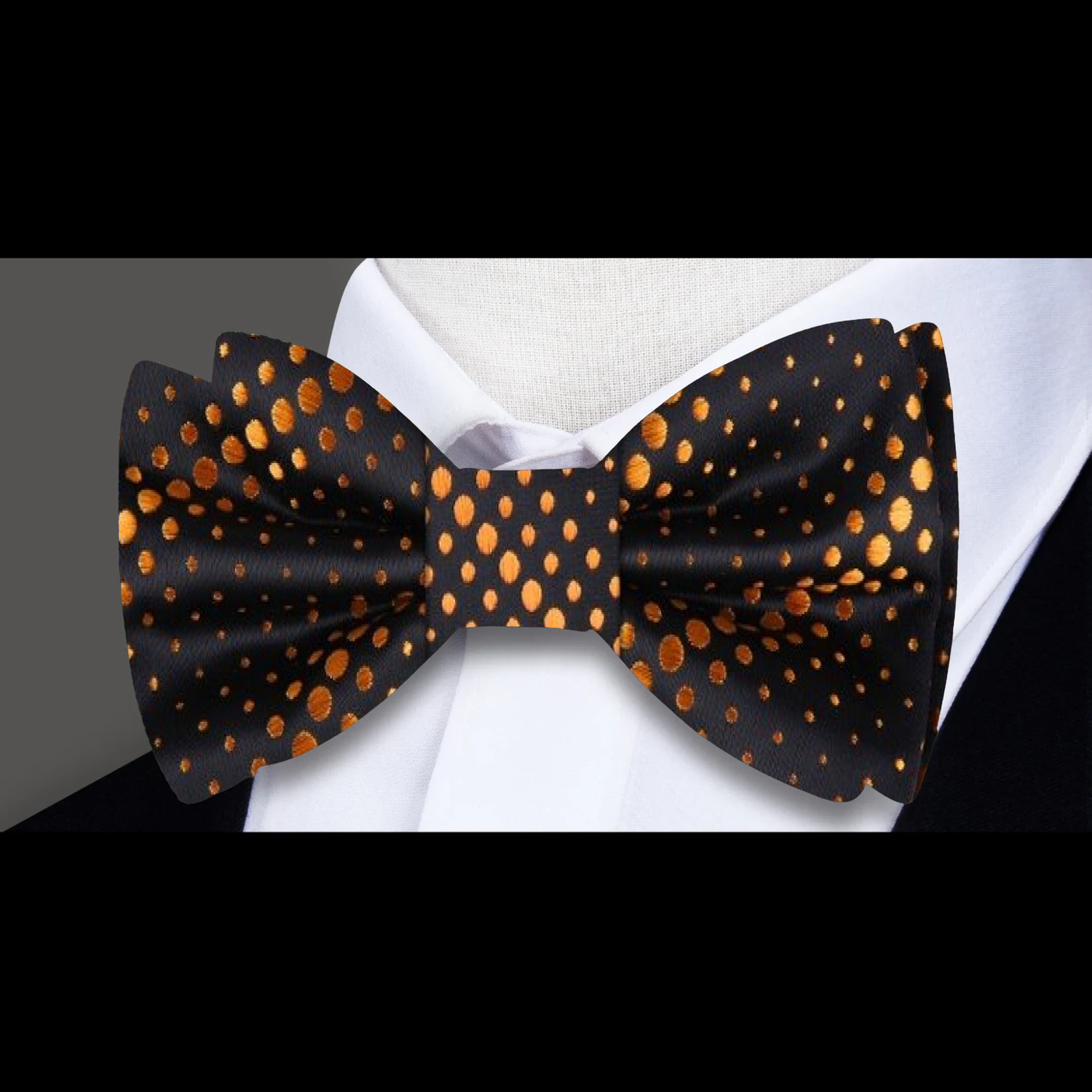 Black Gold Abstract Bow Tie||Gold