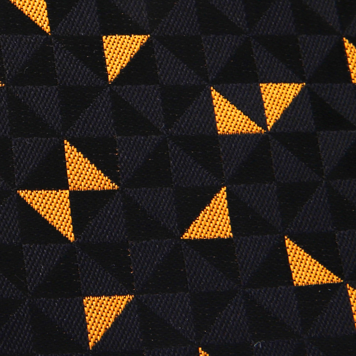 Black Golden Orange Triangles Swatch