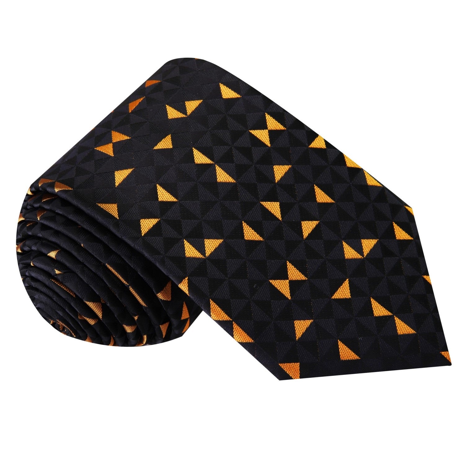 Black Golden Orange Triangles  