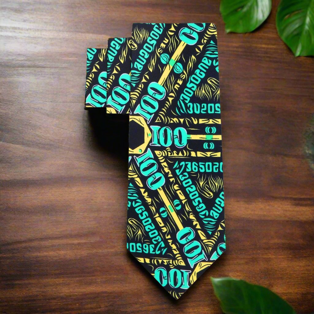 Black Green Yellow Hundreds Necktie