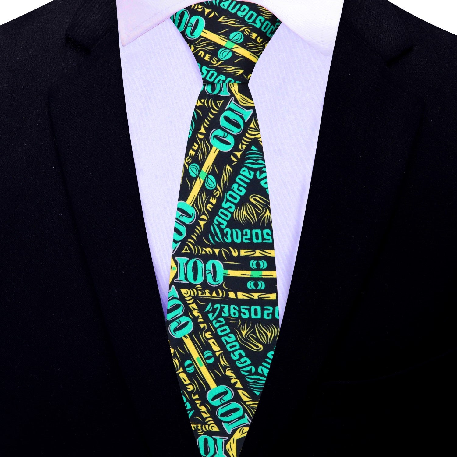 4: Black Green Yellow Hundreds Necktie