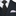 Primary: Black. Silver I love Jesus Necktie and Accenting Silver Square