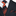 Main: Black, Orange Cadenza Floral Tie and Pocket Square