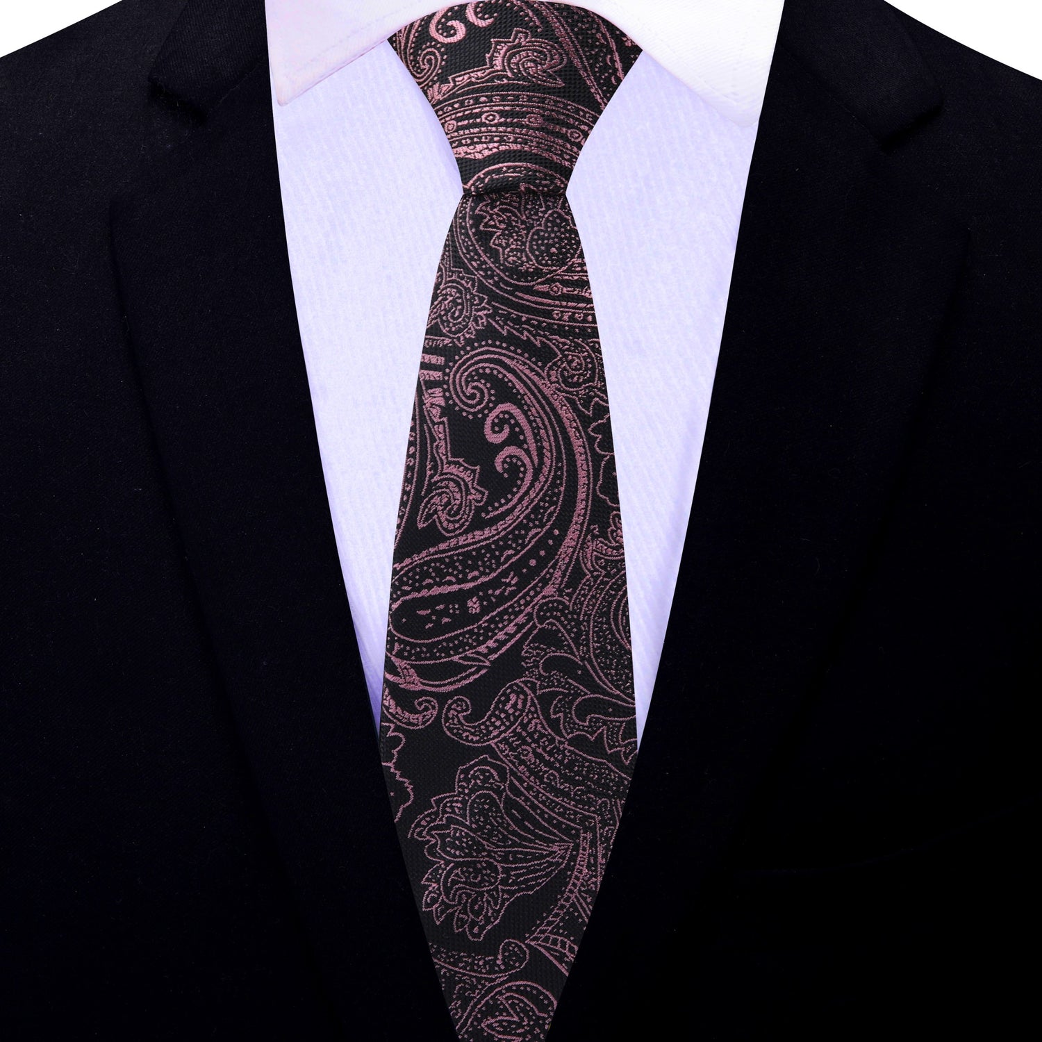 Black Pinnacle Paisley Necktie