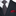 Black, Red Polka Necktie and Accenting Square