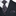 Black suit with a patterned tie and pocket square