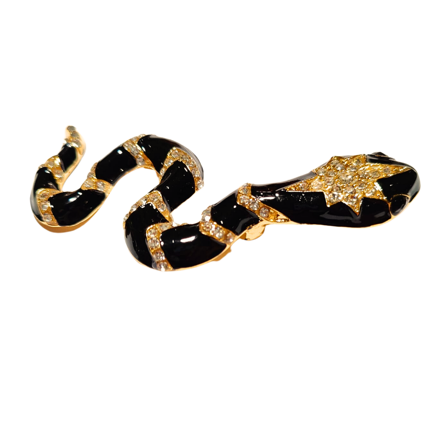 Jeweled Snake Lapel Pin
