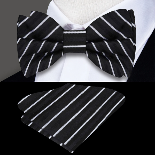 BlackWhitePinstripeBowTieandMa