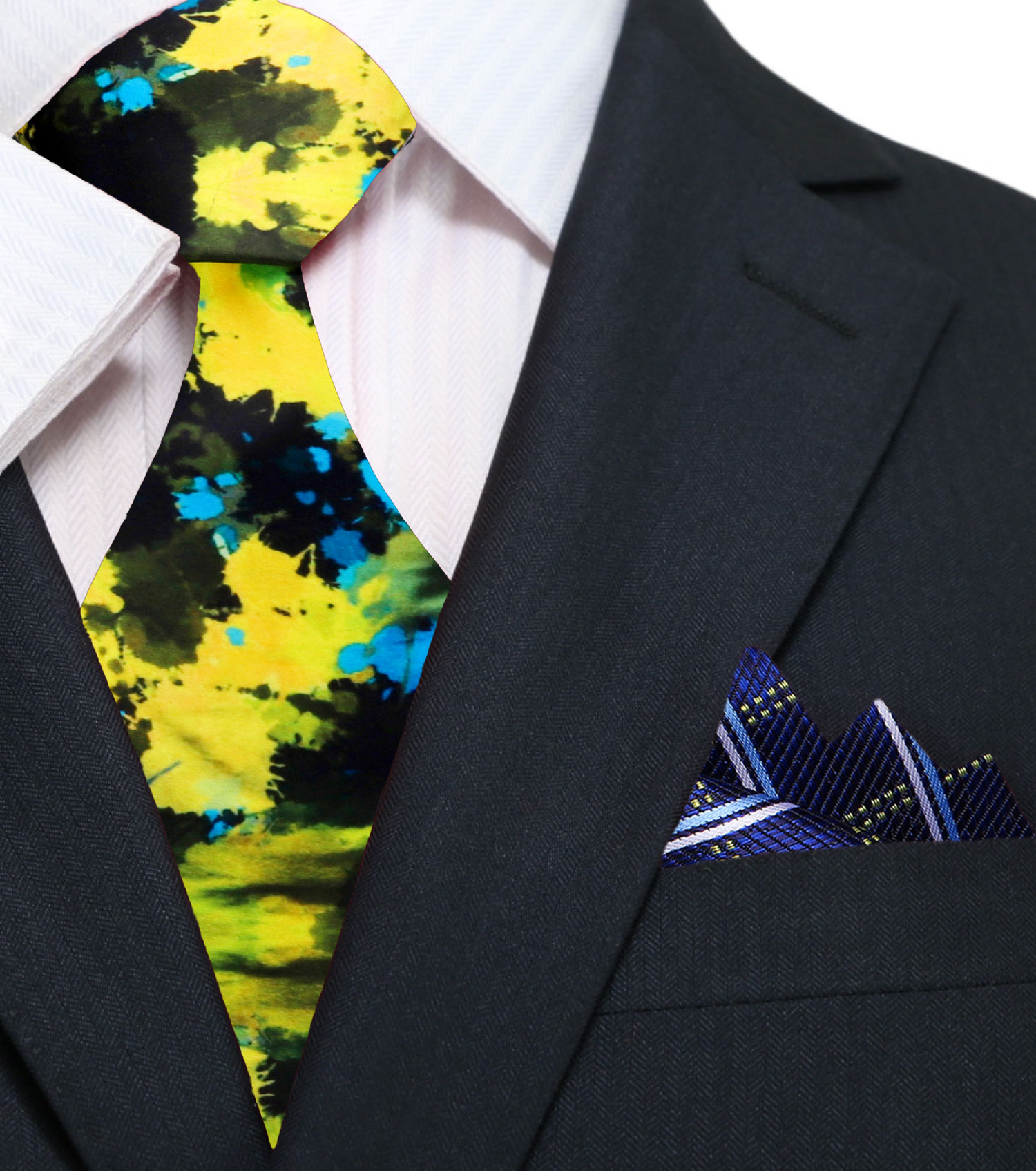 Premium Yellow Abstract   Tie and Square