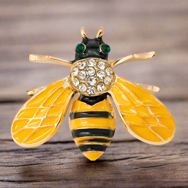 The Yellow and Black Honey Bee Lapel Pins