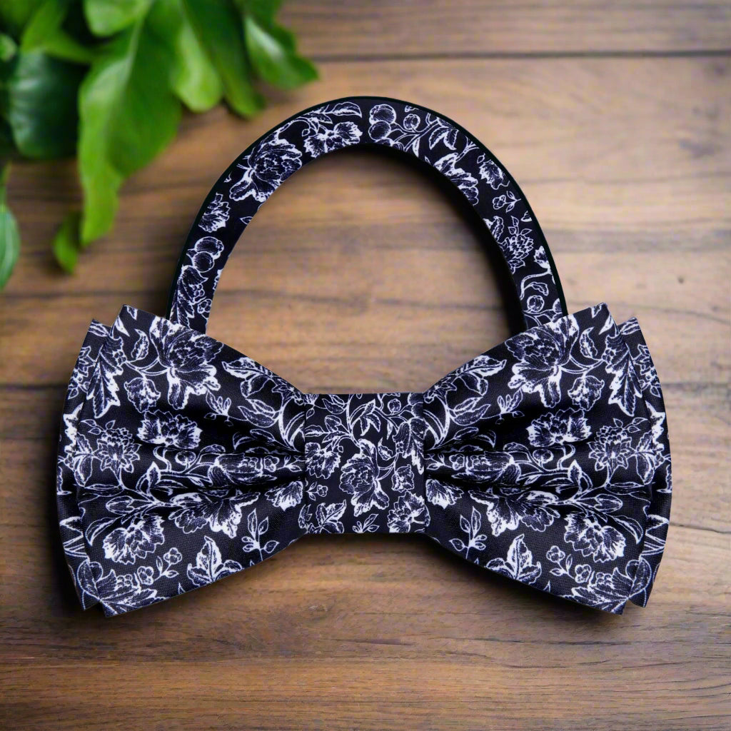 Black_Grey_Filigree_Pre_Tied_Bow_Tie