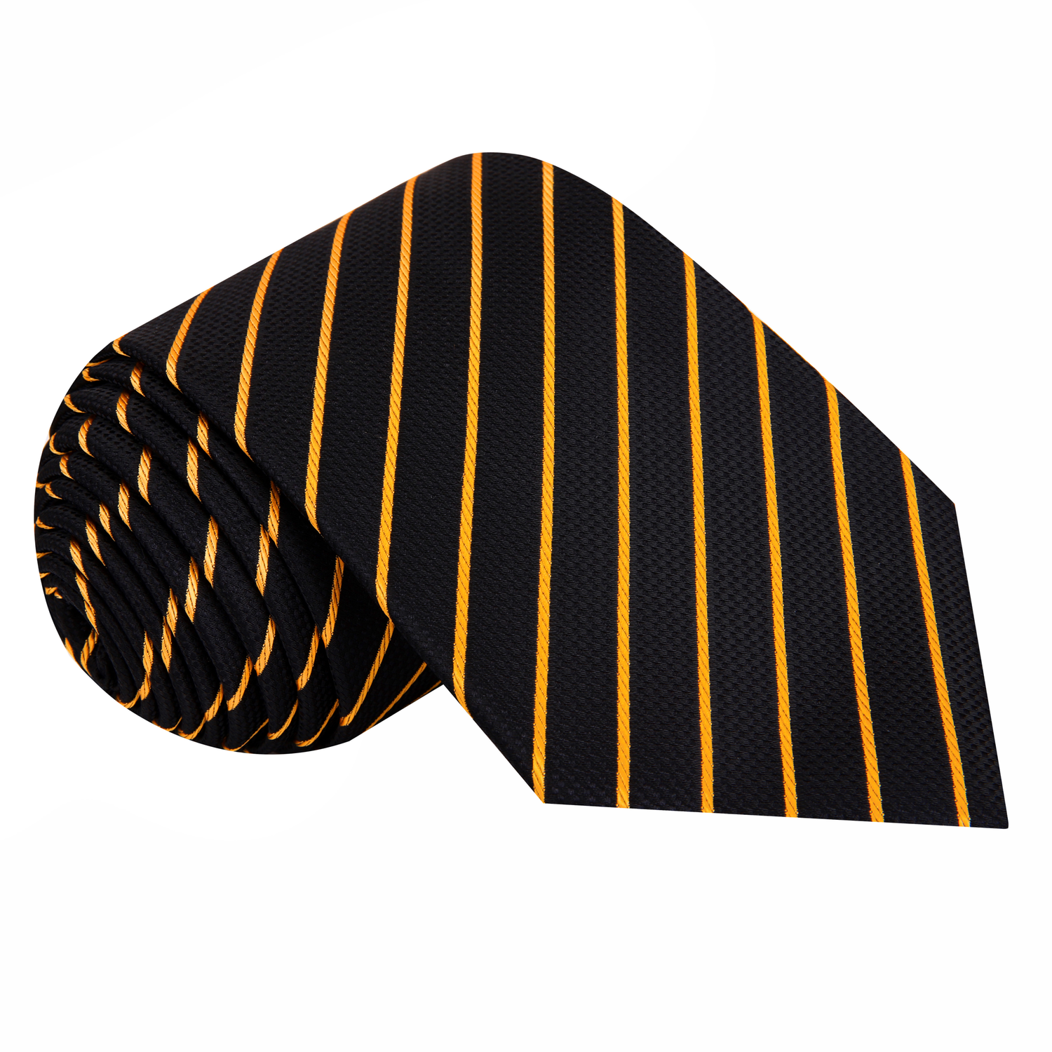 Black, Gold Stripe Necktie  
