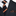 Black, Orange Stripe Tie and Matching Square ||Black, Orange