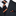 Black, Orange Stripe Tie and Matching Square ||Black, Orange