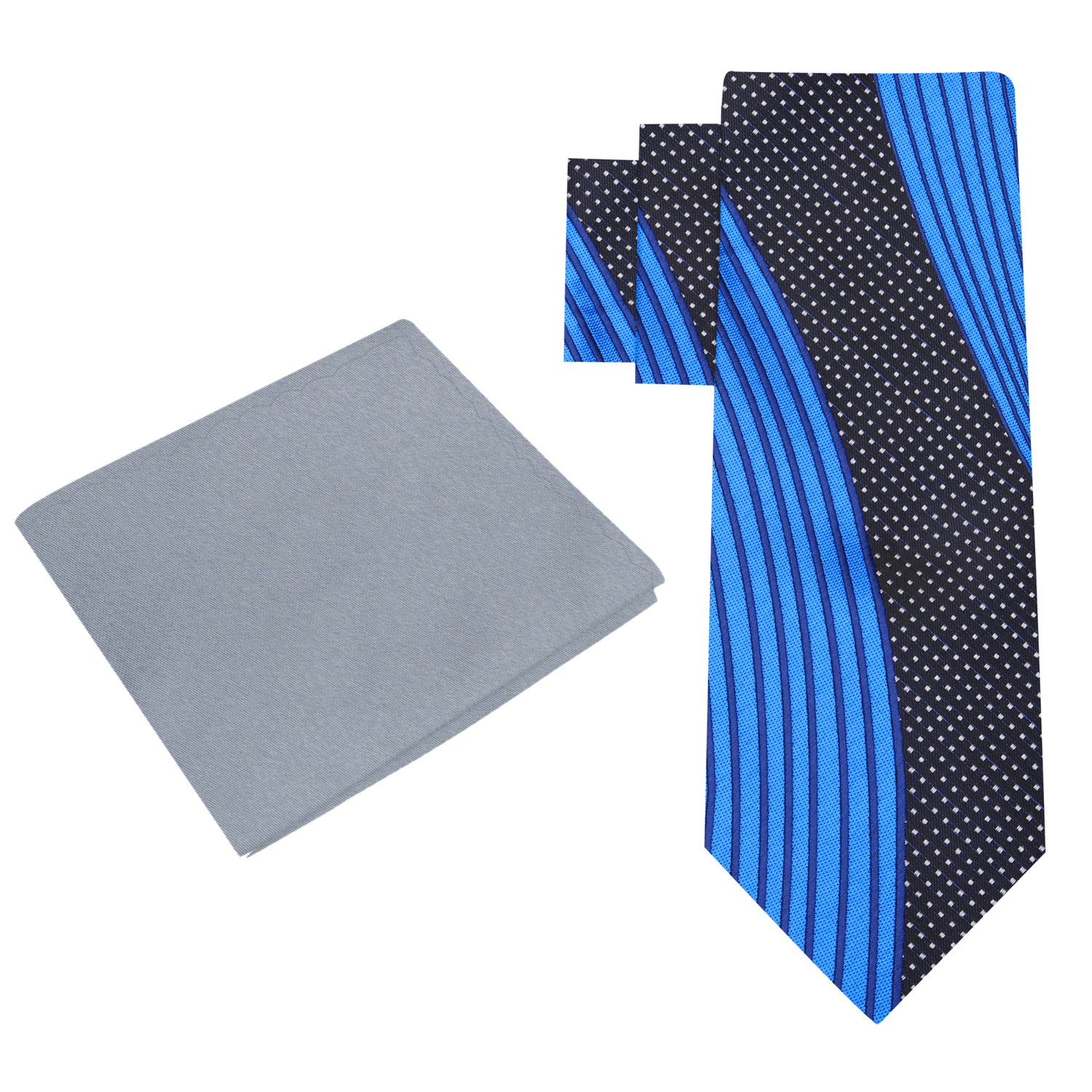 Alt View Blue, Black United Tie and Grey Square