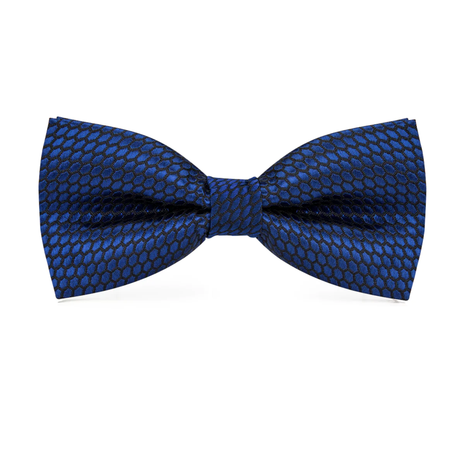 Blue, Black Geometric Bow Tie  