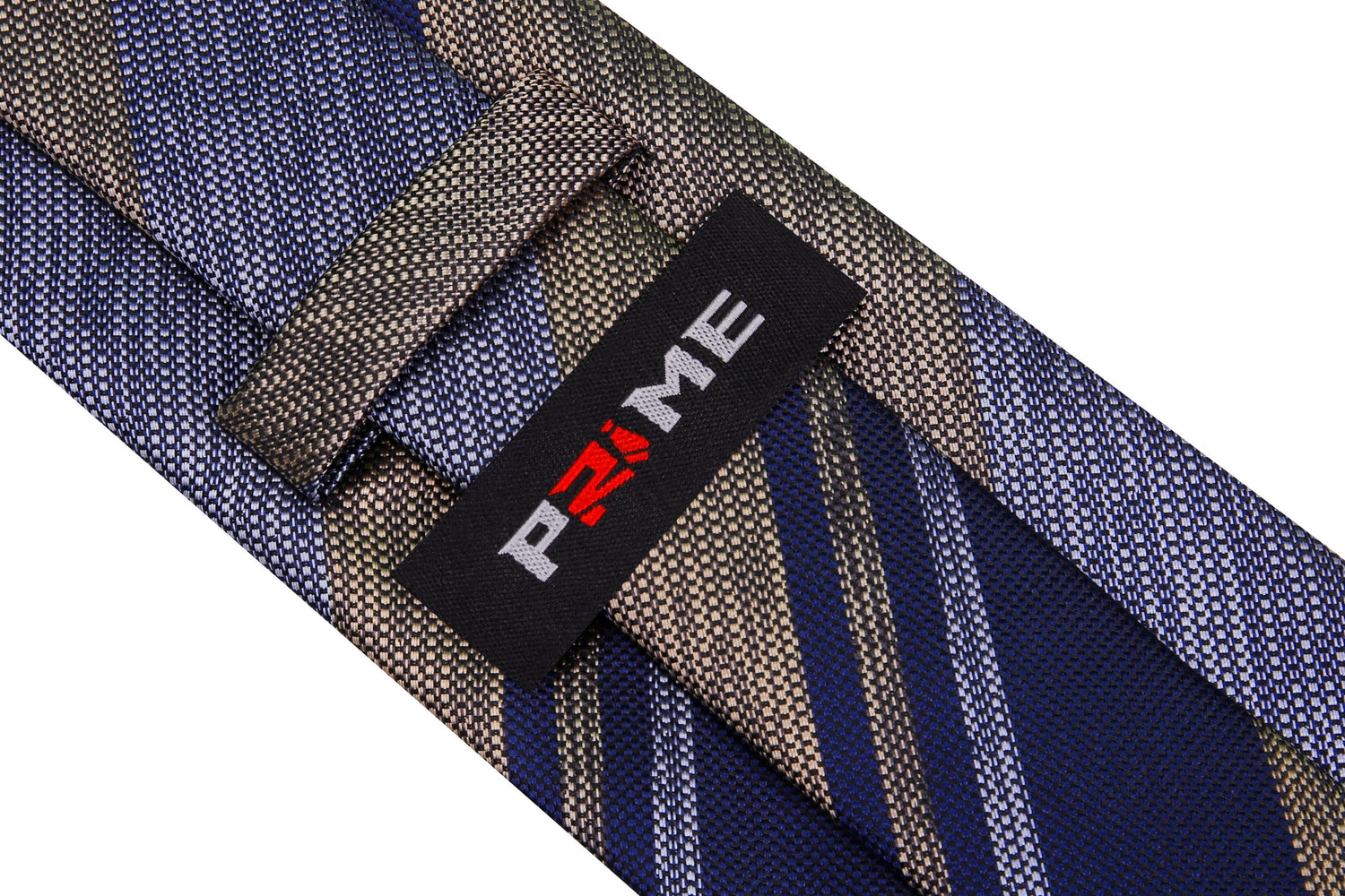 Blue, Brown, Grey Stripes Necktie Keep