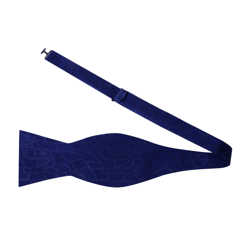 Blue Cement Self Tie Bow Tie