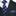 Blue Plaid Necktie and Square and Square