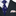 Main: Blue, White Snowflake Tie and Accenting Pocket Square