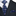 Blue Geometric Tie and Square