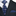 Blue Geometric Tie and Blue Square