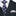 Blue, Grey Circles Necktie and Grey Square