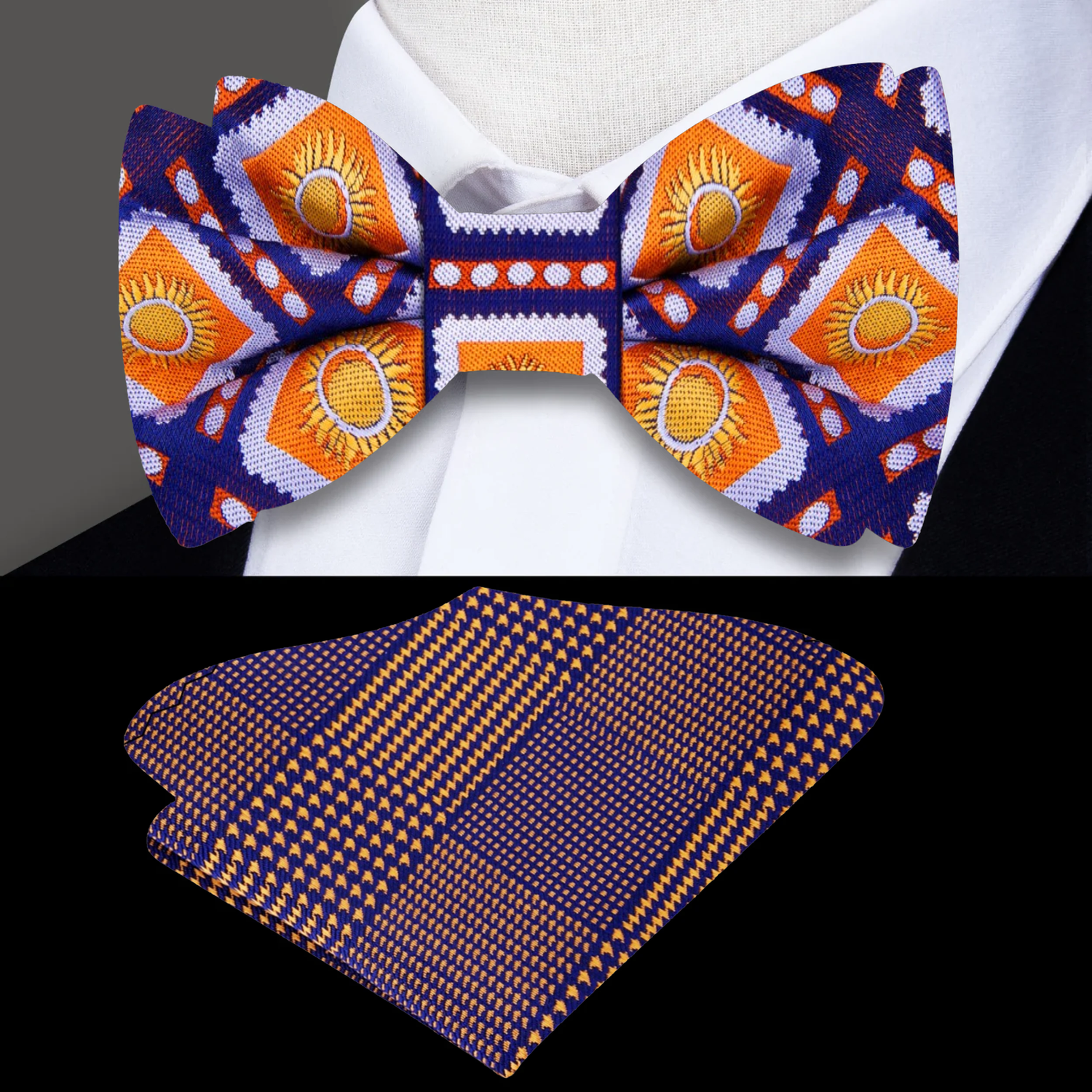 Sun Burst Bow Tie and Accenting Square
