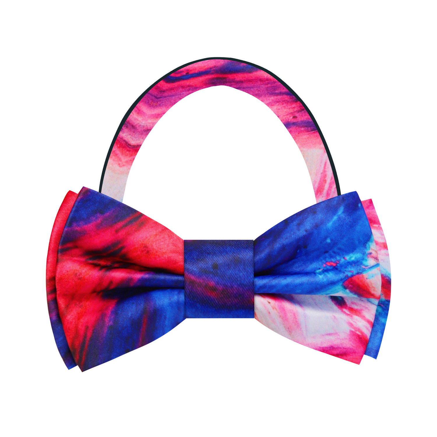 Red, Blue, Pink Abstract Bow Tie Pre Tied
