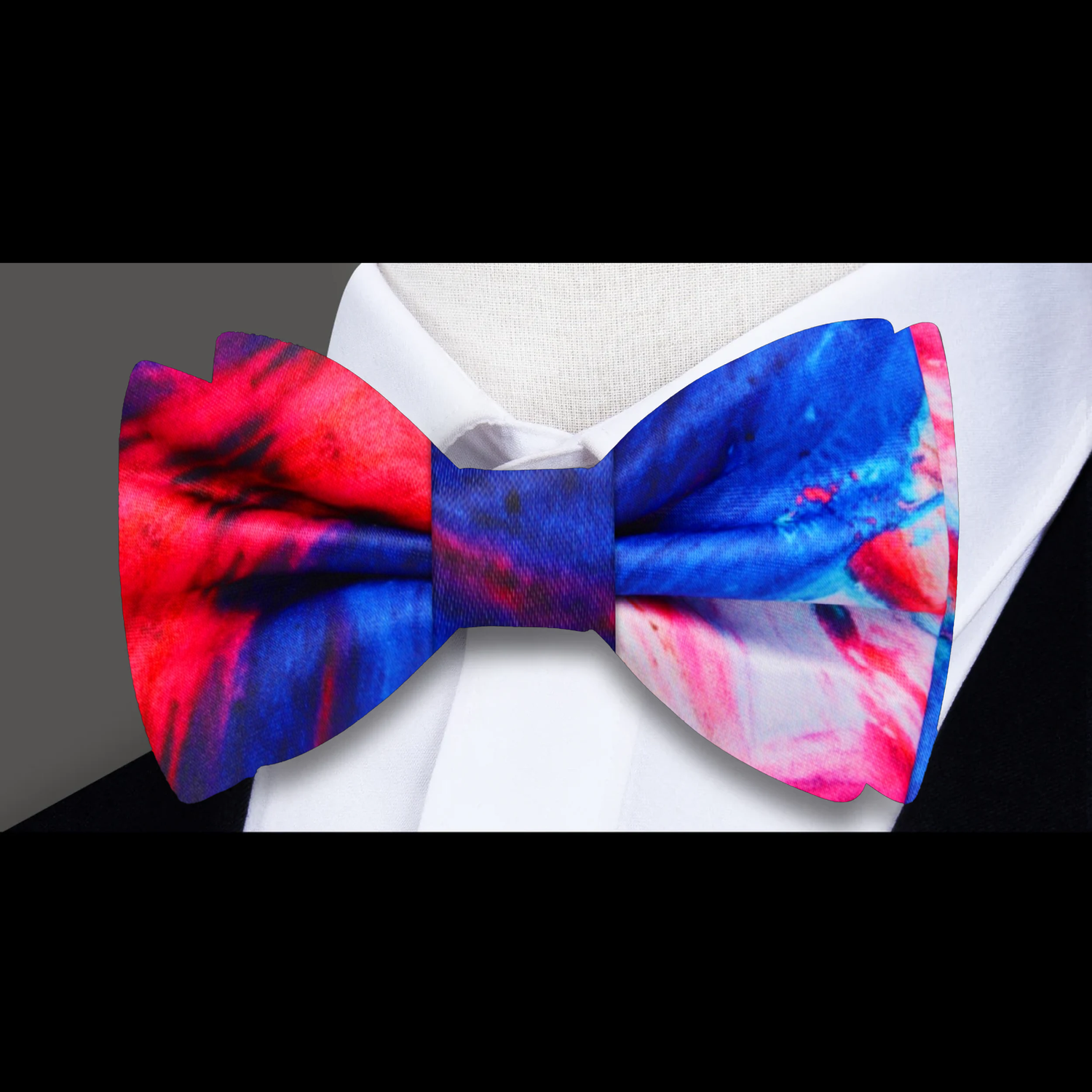 Red, Blue, Pink Abstract Bow Tie 