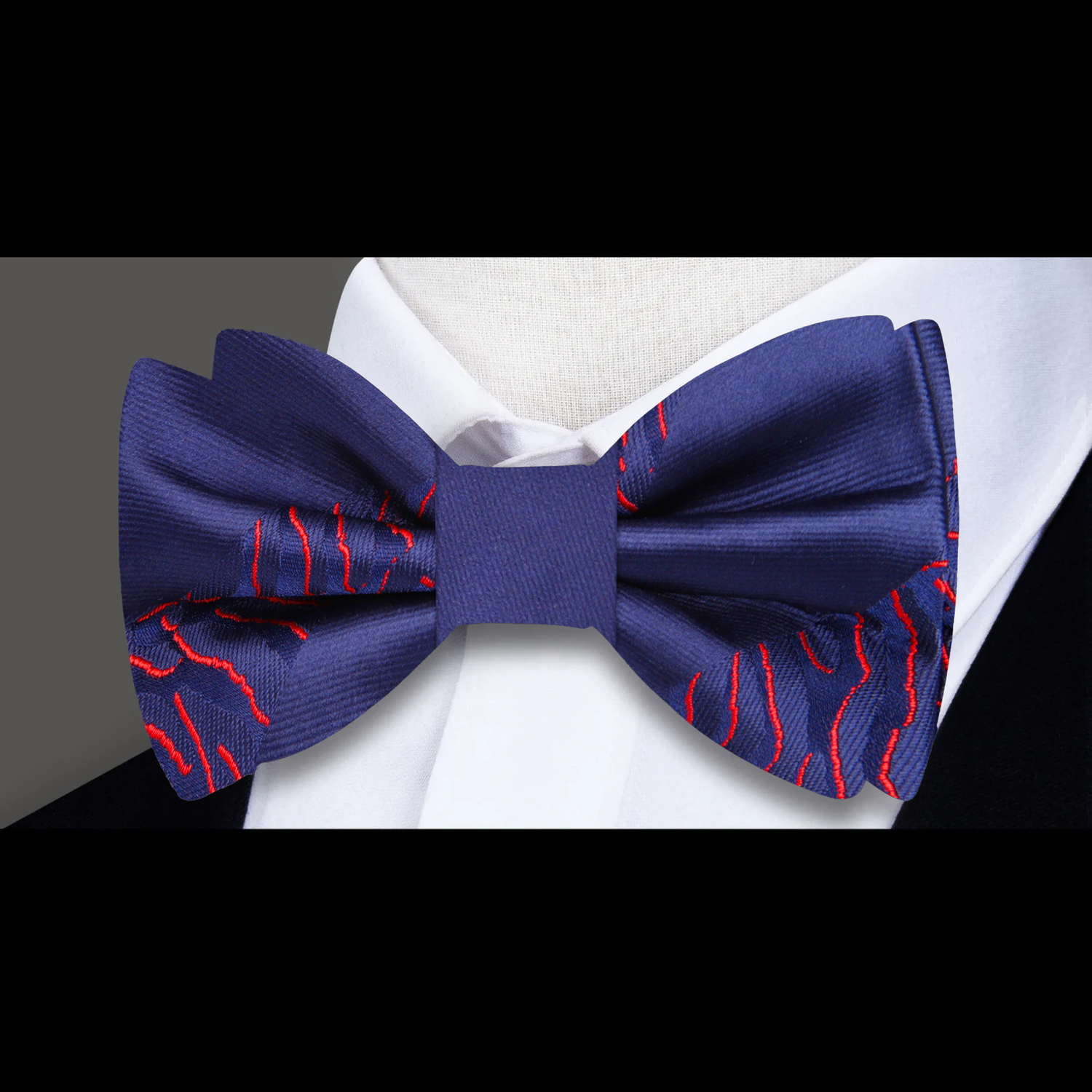 Blue, Red Tiger Bow Tie 