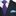 Blue patterned tie with red stripes on a suit jacket with a blue pocket square.