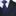 Blue, White Polka Tie and Square