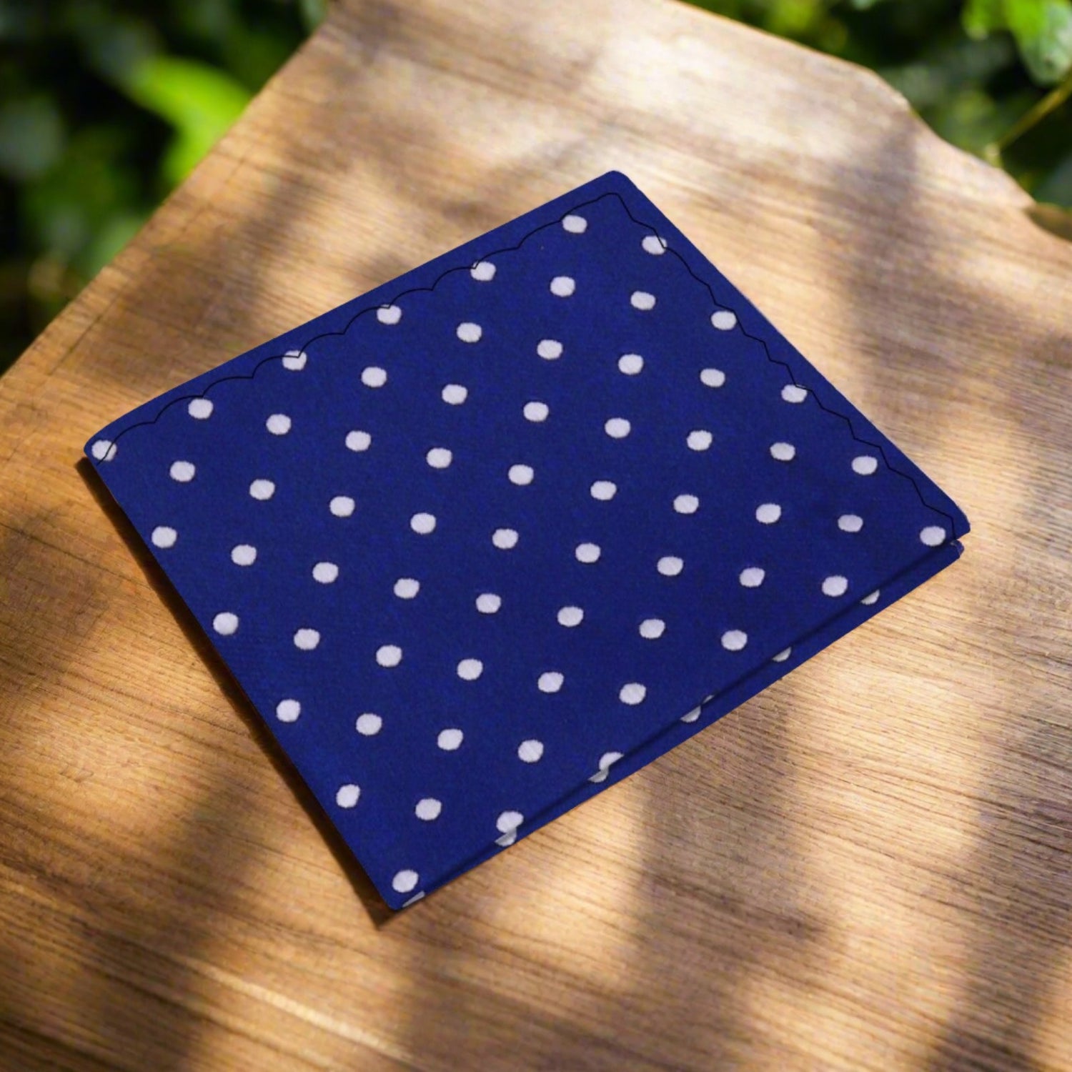 Blue, White Polka Pocket Square