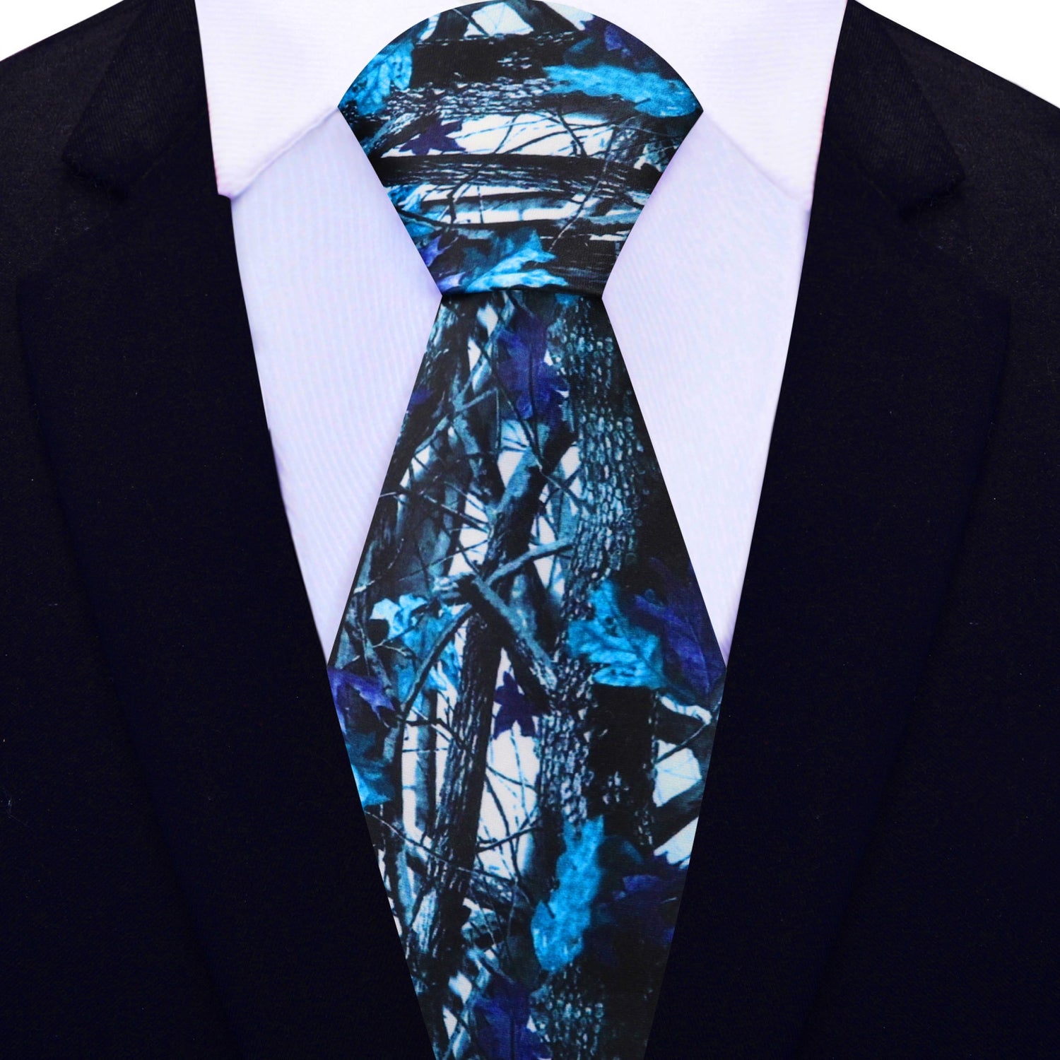 View 2: Blue Camouflage Necktie