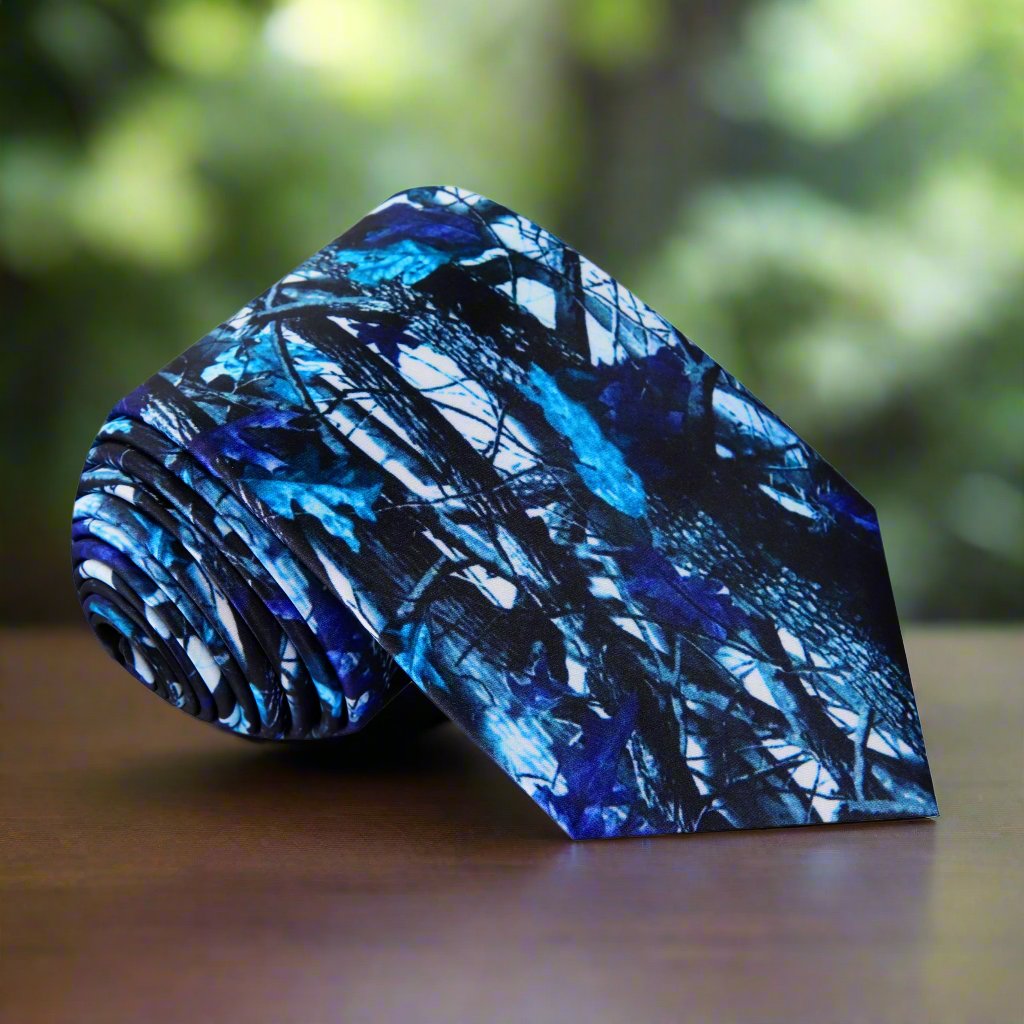 Blue Camouflage Necktie Single