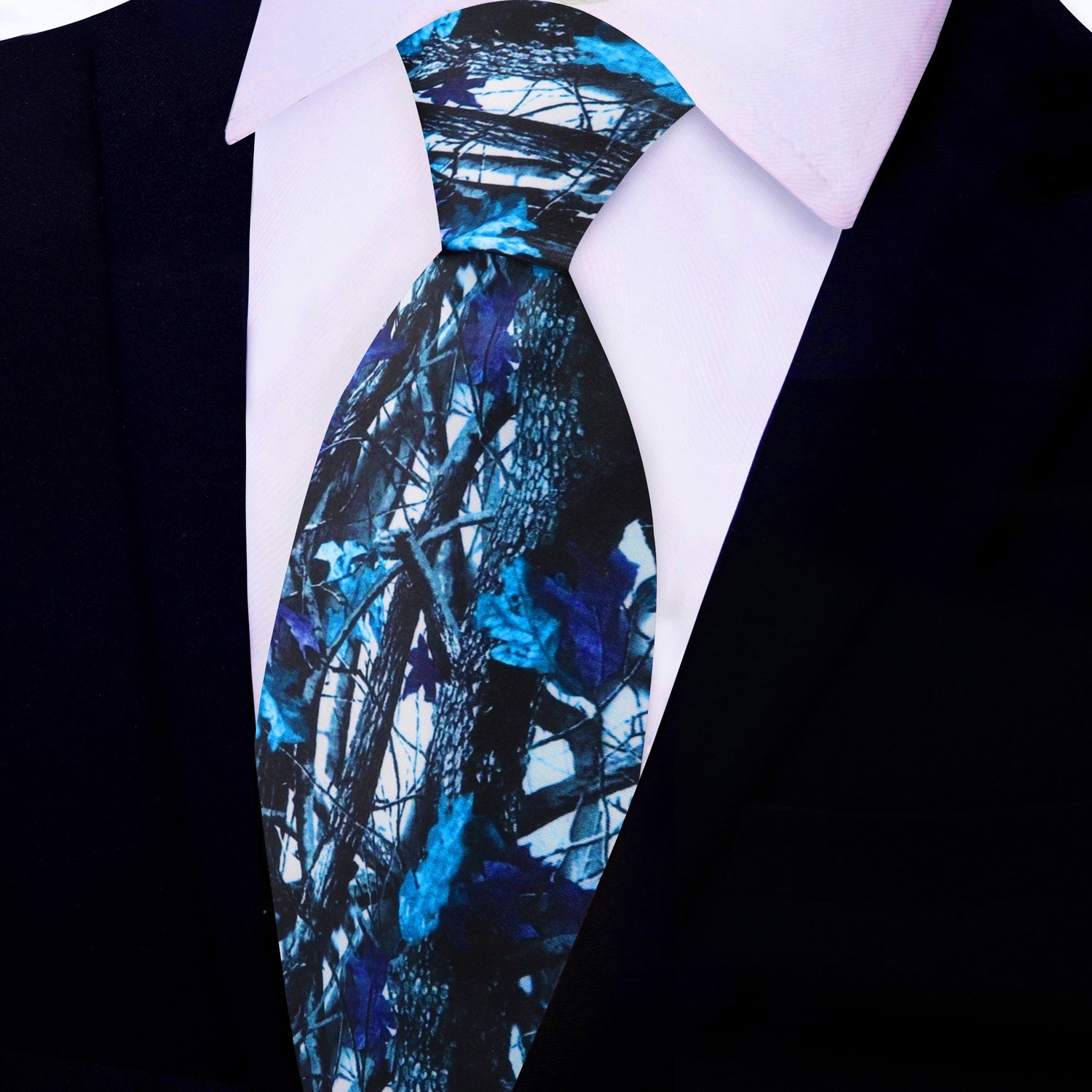Blue Camouflage Necktie