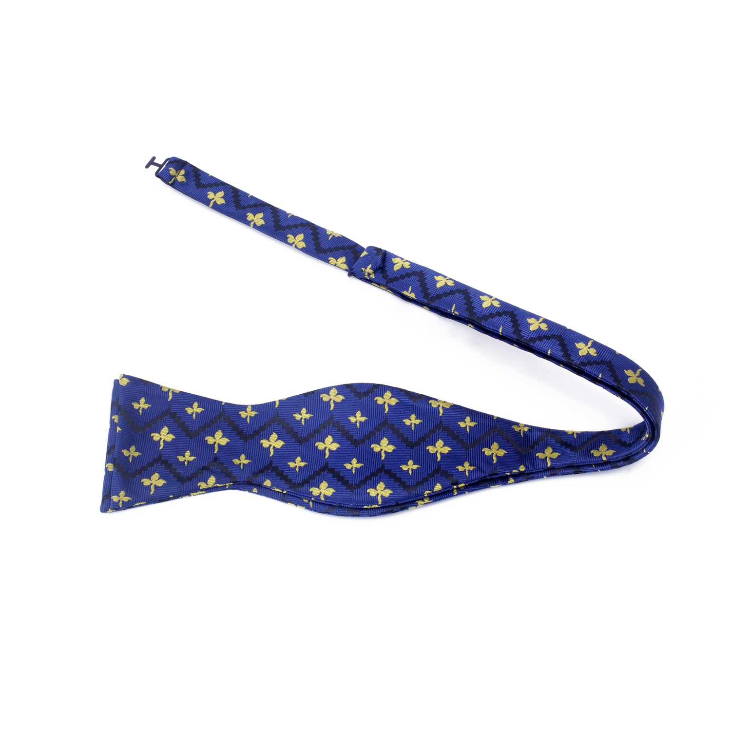Blue, Yellow, Black Floral Bow Tie 