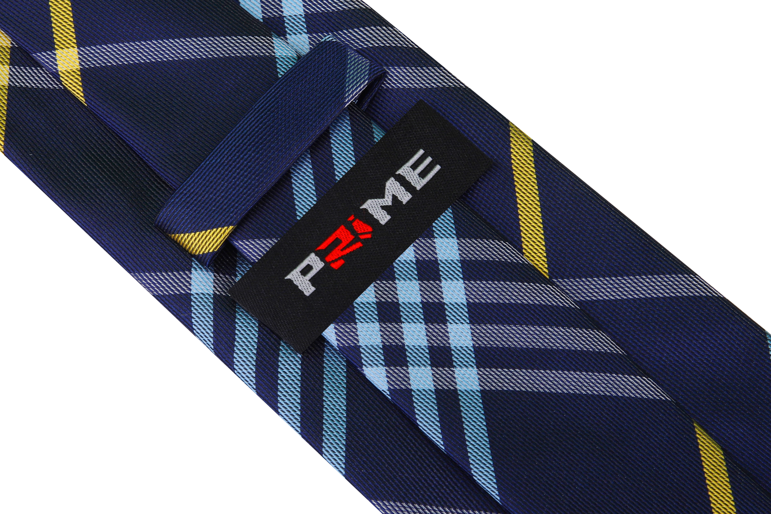 Blue and Yellow Plaid Necktie Keep